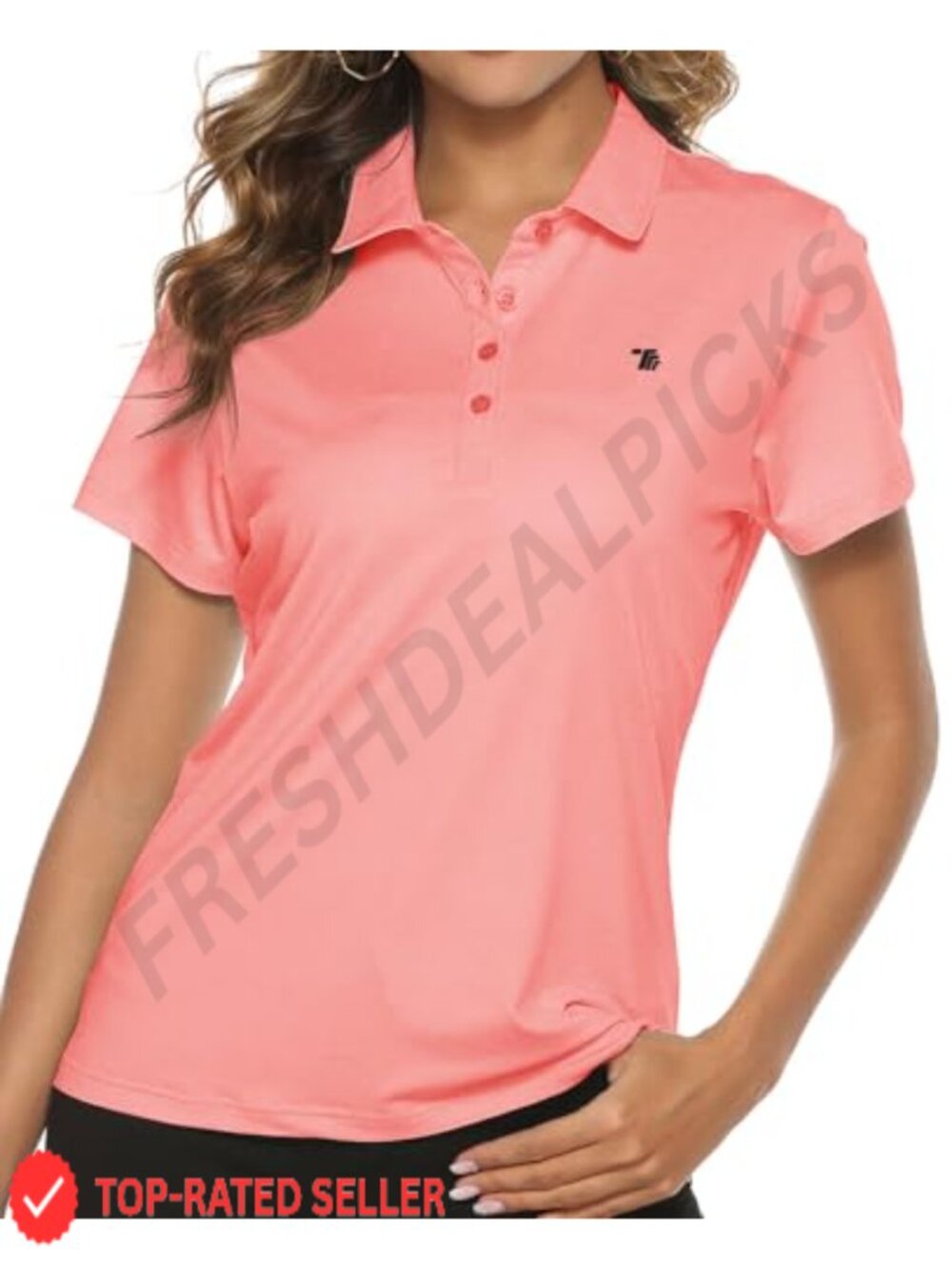 Women's Golf Polo Short Sleeve Moisture Wicking Quick Dry Collared Shirt